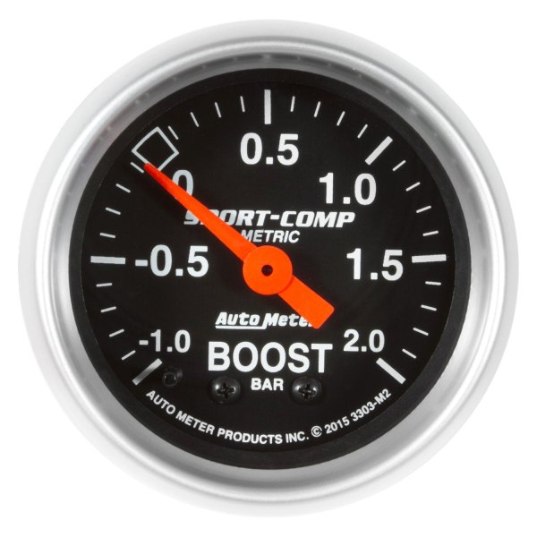 Auto Meter® - Sport-Comp Series 2-1/16" Boost/Vacuum Gauge, -1-+2 BAR