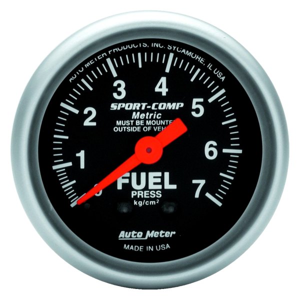 Auto Meter® - Sport-Comp Series 2-1/16" Fuel Pressure Gauge, 0-7 Kg/Cm2