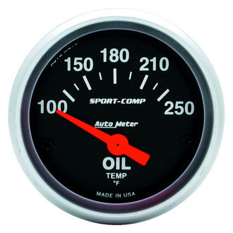 Auto Meter® - Sport-Comp Series 2-1/16" Oil Temperature Gauge, 100-250 F