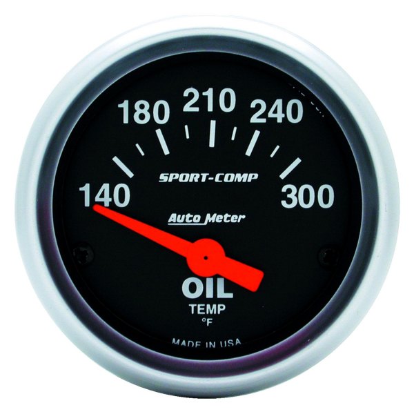 Auto Meter® - Sport-Comp Series 2-1/16" Oil Temperature Gauge, 140-300 F