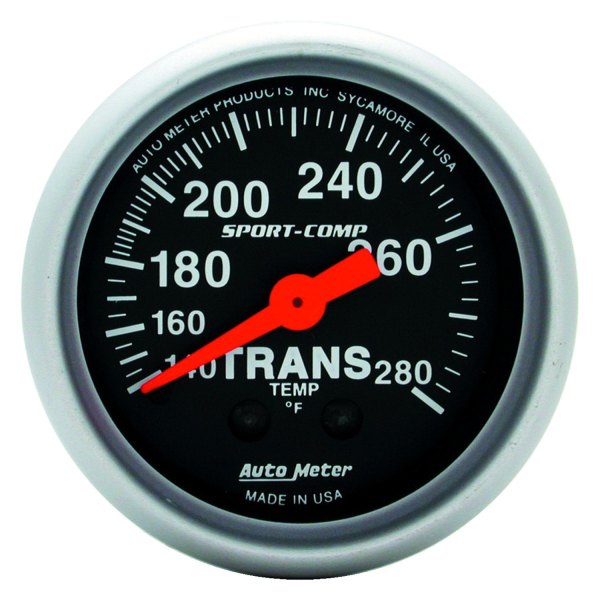 Auto Meter® - Sport-Comp Series 2-1/16" Transmission Temperature Gauge, 140-280 F