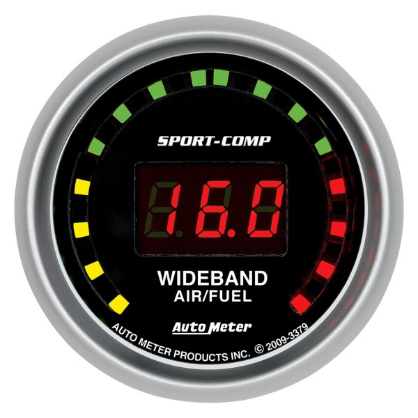 Auto Meter® - Sport-Comp Digital Series 2-1/16" Wideband Air/Fuel Ratio Gauge, 10:1-17:1 AFR