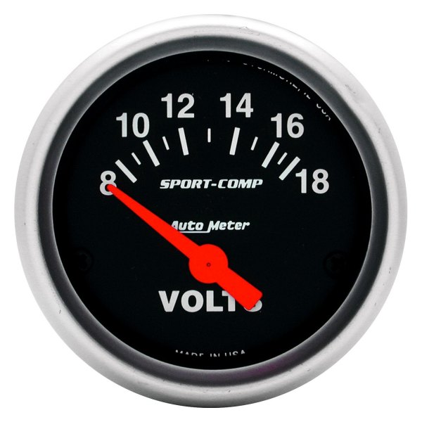 Auto Meter® - Sport-Comp Series 2-1/16" Voltmeter Gauge, 8-18V