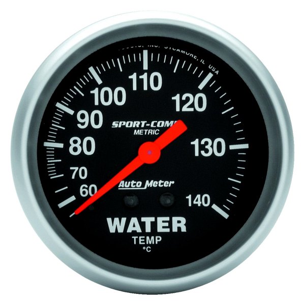 Auto Meter® - Sport-Comp Series 2-5/8" Water Temperature Gauge, 60-140 C