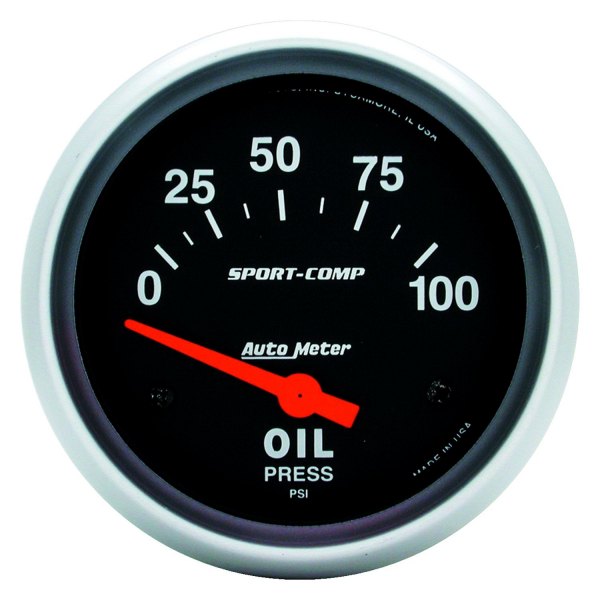 Auto Meter® - Sport-Comp Series 2-5/8" Oil Pressure Gauge, 0-100 PSI