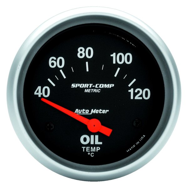 Auto Meter® - Sport-Comp Series 2-5/8" Oil Temperature Gauge, 40-120 C