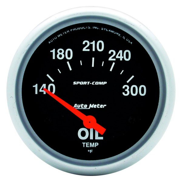 Auto Meter® - Sport-Comp Series 2-5/8" Oil Temperature Gauge, 140-300 F