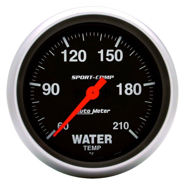 Auto Meter® - Sport-Comp Series 2-5/8" Water Temperature Gauge, 60-210 F
