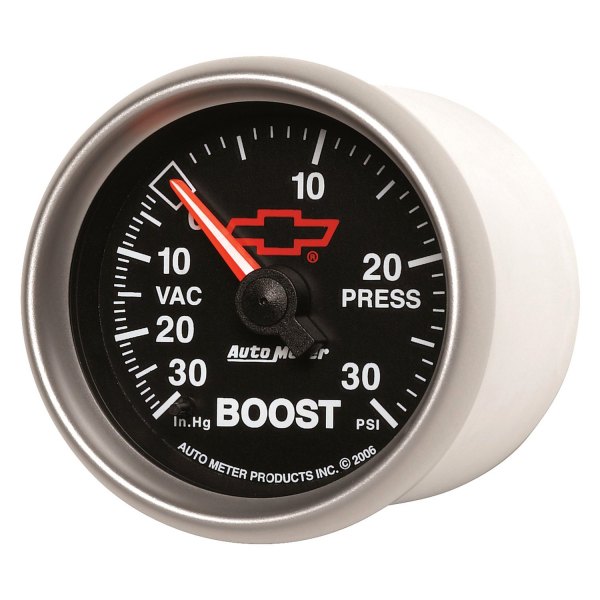 Auto Meter® - GM Black Series 2-1/16" Boost/Vacuum Gauge, 30 In Hg/30 PSI