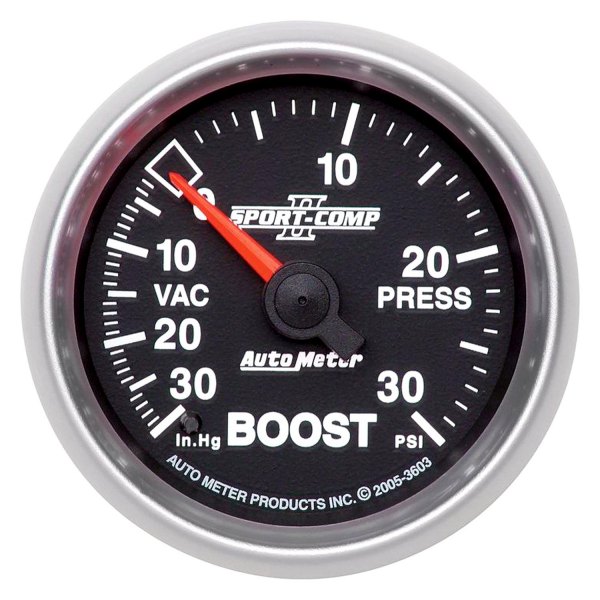 Auto Meter® - Sport-Comp II Series 2-1/16" Boost/Vacuum Gauge, -1-+2 BAR