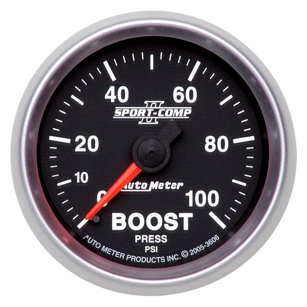 Auto Meter® - Sport-Comp II Series 2-1/16" Boost Gauge, 0-100 PSI