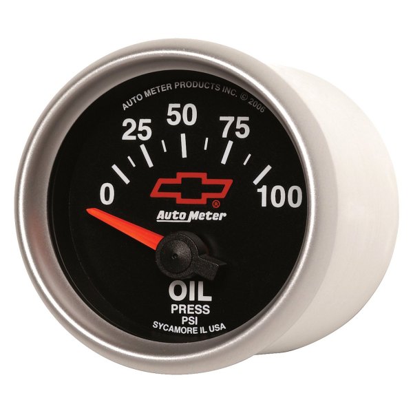 Auto Meter® - GM Black Series 2-1/16" Oil Pressure Gauge, 0-100 PSI
