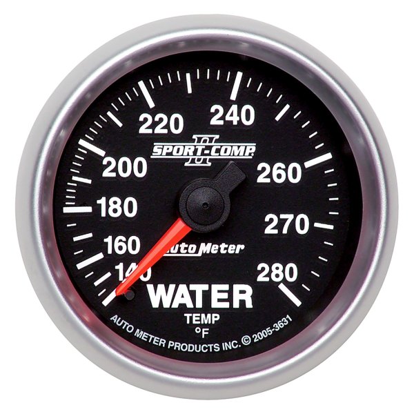 Auto Meter® - Sport-Comp II Series 2-1/16" Water Temperature Gauge, 140-280 F