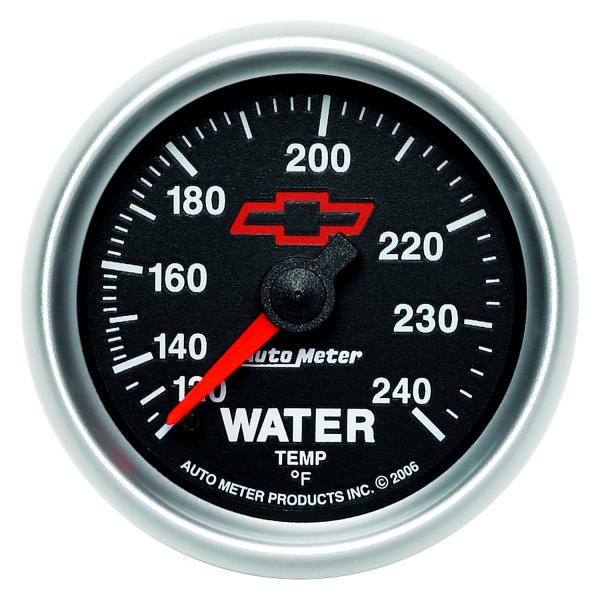 Auto Meter® - GM Black Series 2-1/16" Water Temperature Gauge, 120-240 F