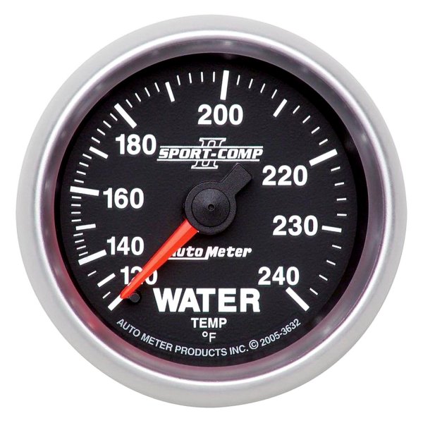 Auto Meter® - Sport-Comp II Series 2-1/16" Water Temperature Gauge, 120-240 F