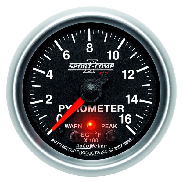 Auto Meter® - Sport-Comp II Series 2-1/16" EGT Pyrometer Gauge, 0-1600 F