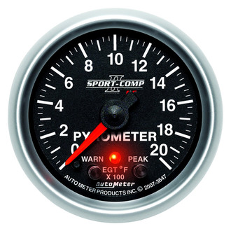 Auto Meter® 3647 - Sport-Comp II Series 2-1/16" EGT Pyrometer Gauge, 0-2000 F