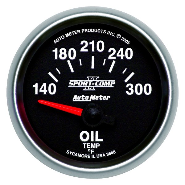 Auto Meter® - Sport-Comp II Series 2-1/16" Oil Temperature Gauge, 140-300 F