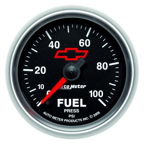 Auto Meter® - GM Black Series 2-1/16" Fuel Pressure Gauge, 0-100 PSI