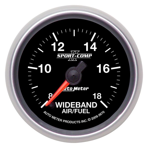 Auto Meter® - Sport-Comp II Series 2-1/16" Wideband Air/Fuel Ratio Gauge, 8:1-18:1 AFR