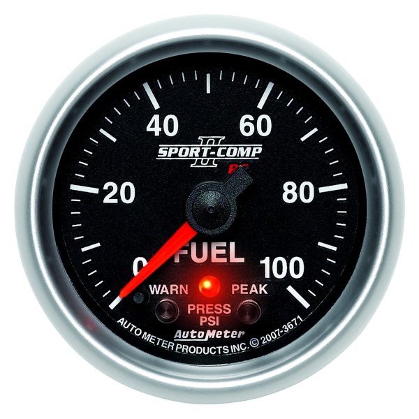 Auto Meter® - Sport-Comp II Series 2-1/16" Fuel Pressure Gauge, 0-100 PSI