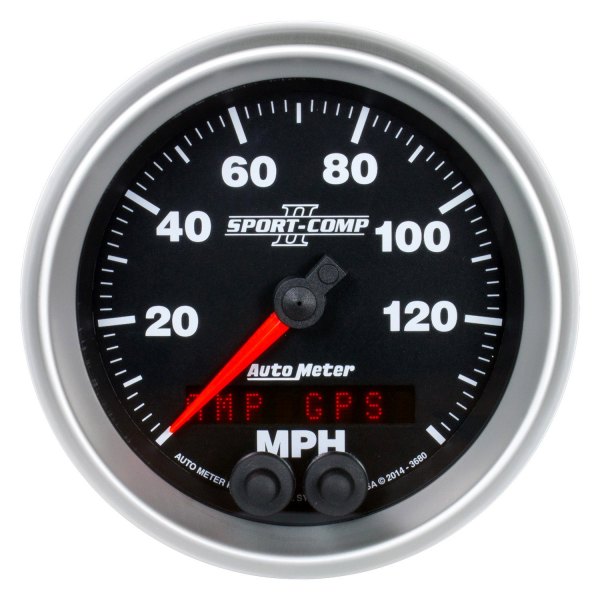 Auto Meter® - Sport-Comp II Series 3-3/8" GPS Speedometer Gauge, 0-140 MPH