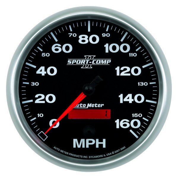 Auto Meter® - Sport-Comp II Series 5" Speedometer Gauge, 0-160 MPH