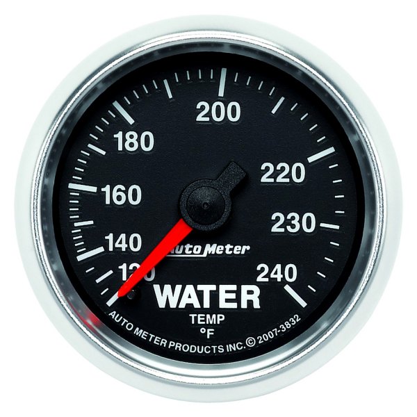 Auto Meter® - GS Series 2-1/16" Water Temperature Gauge, 120-240 F