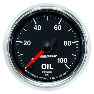 Auto Meter® 3853 - GS Series 2-1/16" Oil Pressure Gauge, 0-100 PSI