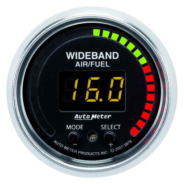 Auto Meter® - GS Series 2-1/16" Wideband Pro Air/Fuel Ratio Gauge, 6:1-20:1 AFR