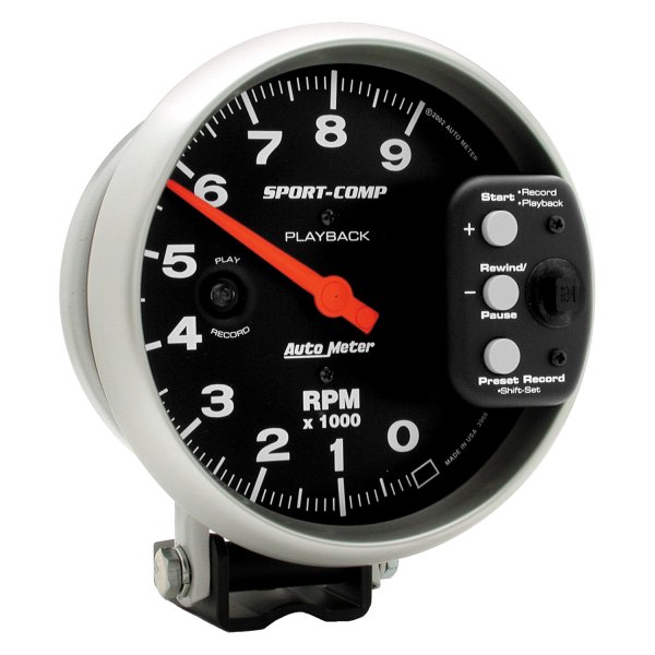 Auto Meter® - Sport-Comp Series 5" Pedestal Tachometer Gauge, 0-9,000 RPM