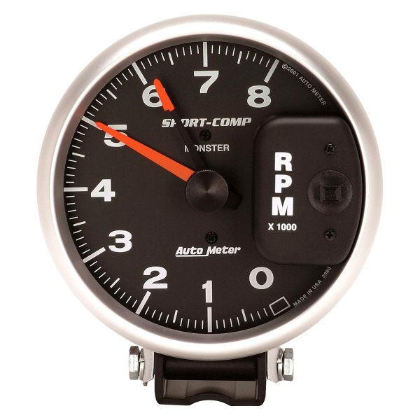 Auto Meter® - Sport-Comp Series 5" Pedestal Tachometer Gauge, 0-8,000 RPM