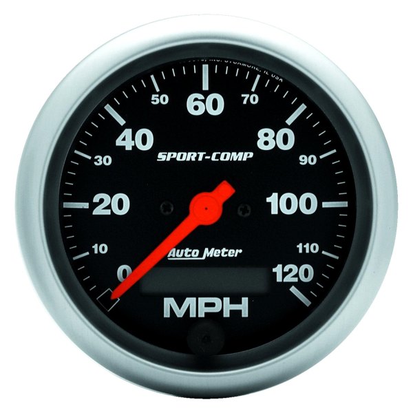 Auto Meter® - Sport-Comp Series 3-3/8" Speedometer Gauge, 0-120 MPH