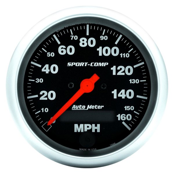 Auto Meter® - Sport-Comp Series 3-3/8" Speedometer Gauge, 0-160 MPH