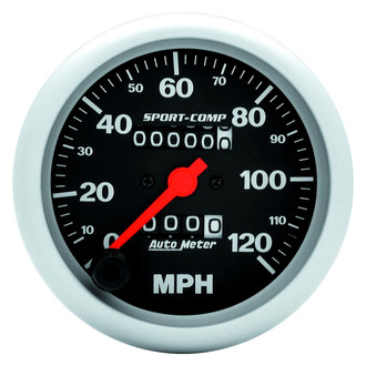 Auto Meter® - Sport-Comp Series 3-3/8" Speedometer Gauge, 0-120 MPH