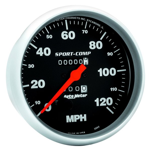 Auto Meter® - Sport-Comp Series 5" Speedometer Gauge, 0-120 MPH