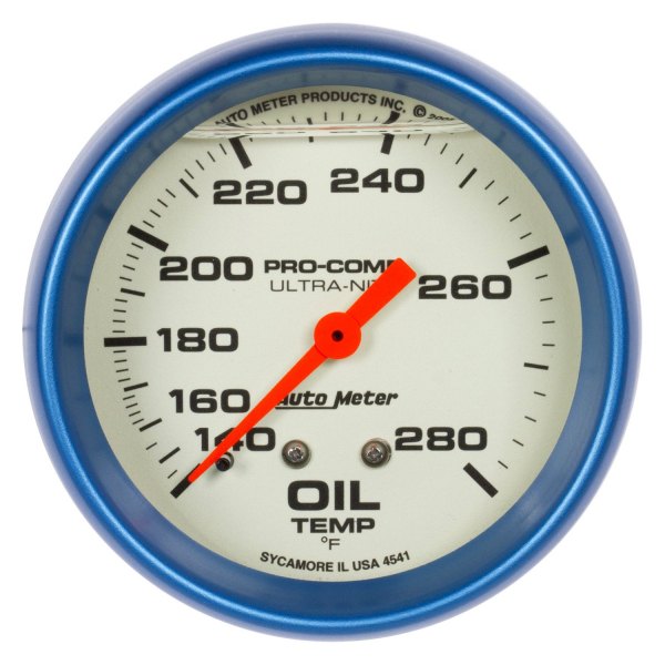 Auto Meter® - Ultra-Nite Series 2-5/8" Oil Temperature Gauge, 140-280 F