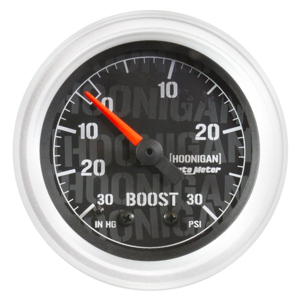 Auto Meter® - Hoonigan Series 2-1/16" Boost/Vacuum Gauge, 30 In Hg/30 PSI