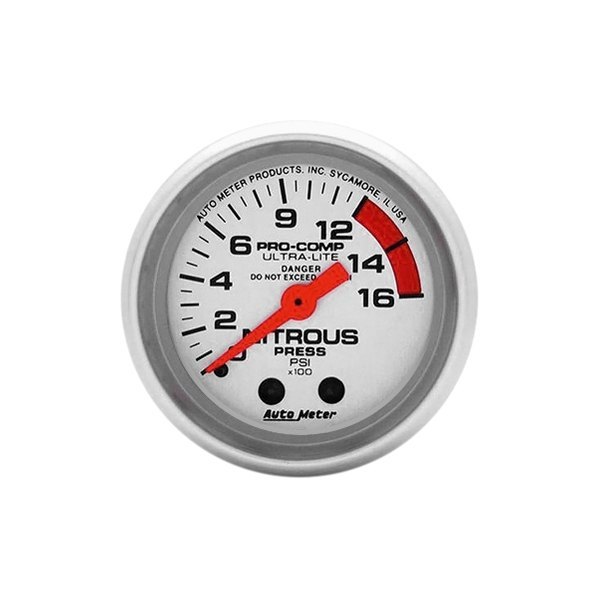 Auto Meter® - Ultra-Lite Series 2-1/16" Nitrous Pressure Gauge, 0-2000 PSI