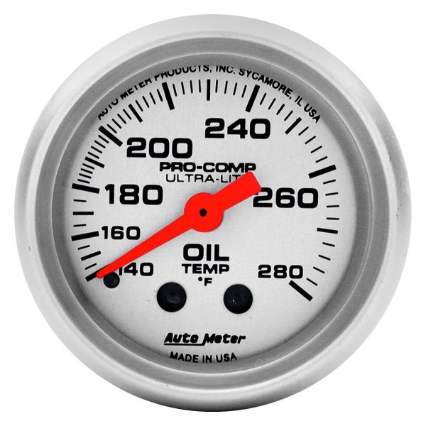 Auto Meter® - Ultra-Lite Series 2-1/16" Oil Temperature Gauge, 140-280 F
