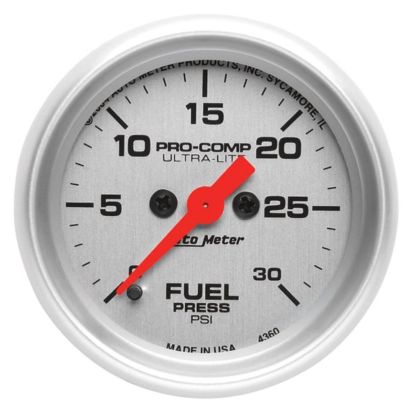 Auto Meter® - Ultra-Lite Series 2-1/16" Fuel Pressure Gauge, 0-30 PSI