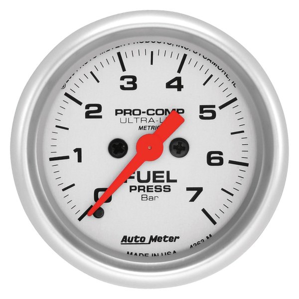 Auto Meter® - Ultra-Lite Series 2-1/16" Fuel Pressure Gauge, 0-7 BARS