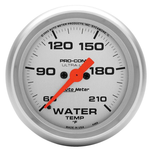 Auto Meter® - Ultra-Lite Series 2-1/16" Water Temperature Gauge, 60-210 F