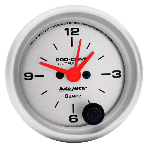 Auto Meter® - Ultra-Lite Series 2-1/16" Clock Gauge, 12 Hour