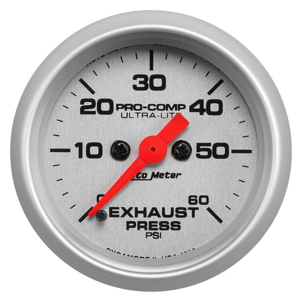 Auto Meter® - Ultra-Lite Series 2-1/16" Exhaust Pressure Gauge, 0-60 PSI