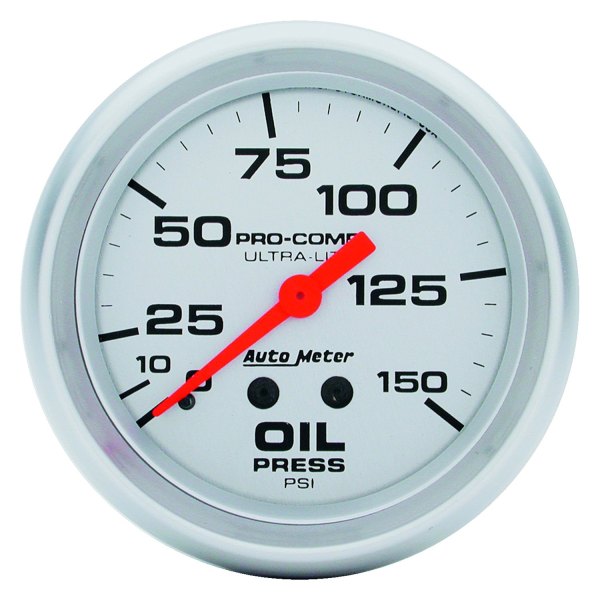 Auto Meter® - Ultra-Lite Series 2-5/8" Oil Pressure Gauge, 0-150 PSI