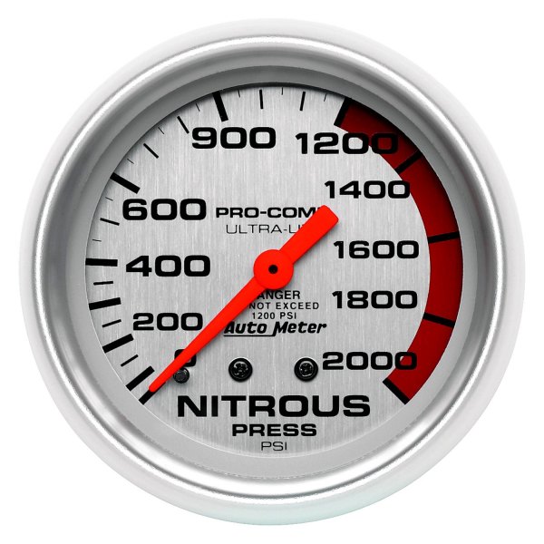 Auto Meter® - Ultra-Lite Series 2-5/8" Nitrous Pressure Gauge, 0-2000 PSI
