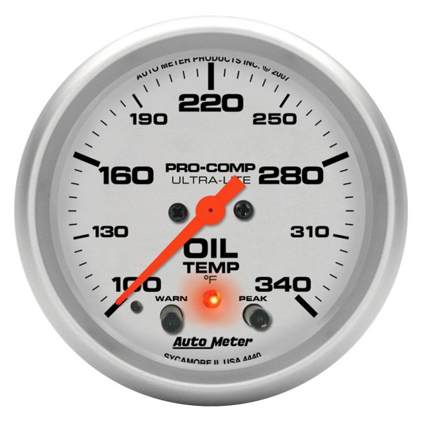 Auto Meter® - Ultra-Lite Series 2-5/8" Oil Temperature Gauge, 140-340 F
