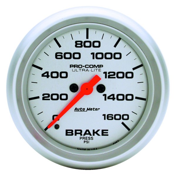 Auto Meter® - Ultra-Lite Series 2-5/8" Brake Pressure Gauge, 0-1600 PSI