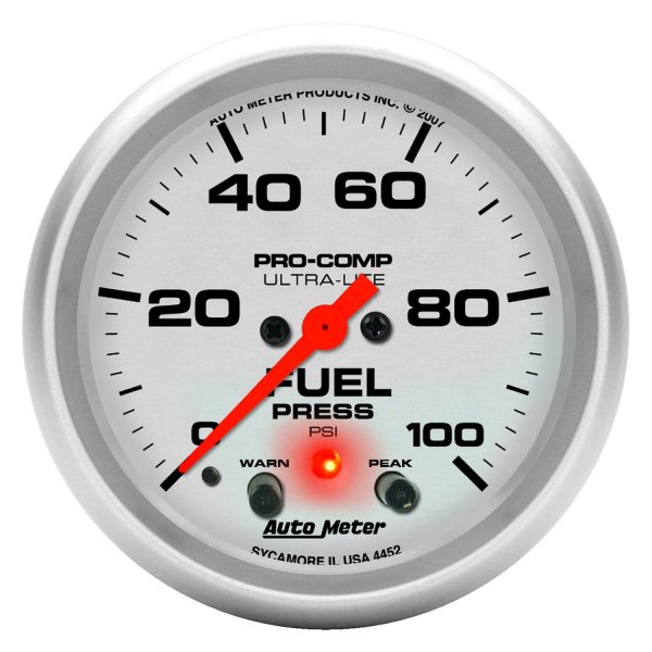 Auto Meter® - Ultra-Lite Series 2-5/8" Fuel Pressure Gauge, 0-100 PSI